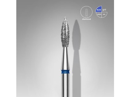 Staleks Diamantový brusný nástavec špičatý - "flame" blue - FA11B023/8