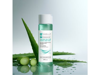 Peeling gel for hands and feet with aloe vera, mint extract and aha-acids Shelly 200 ml