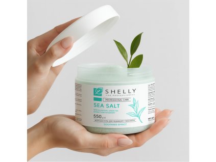 Sea salt for pedicure and manicure with with allantoin, green tea extract and rosemary Shelly 550 g