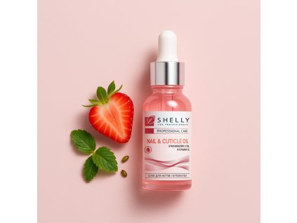 Nail and cuticle oil with strawberry extract and vitamin E Shelly 30 ml