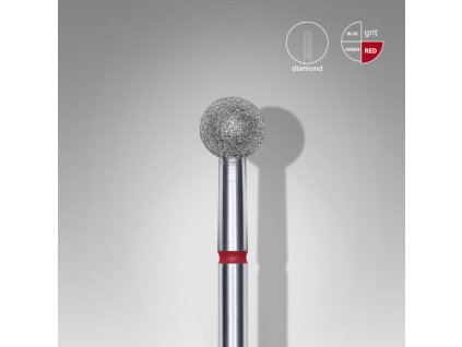 Diamantová fréza Staleks Expert - ball red FA01R050