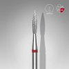 Staleks Diamond Drill Bit pointed - "flame" red 2.3mm/8mm - FA11R023/8