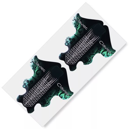 Šablony pro modelování nehtů Clavier 100ks zelené