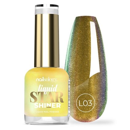 Tekutý leštiaci prach na zdobenie nechtov. Naisology Liquid STAR Shiner 8ml CASSIOPEIA L03