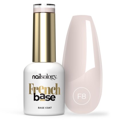 Nailsology French Base 8ml Cotton Candy F2 Samovyrovnávací báze, která má hustší konzistenci. Vhodná k vyrovnání nerovností, prodloužení, zpevnění a doplnění.