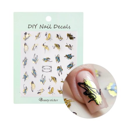 Samolepiace nálepky na rýchle a presné zdobenie nechtov.