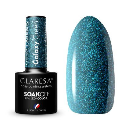 Gél lak Claresa Galaxy GREEN