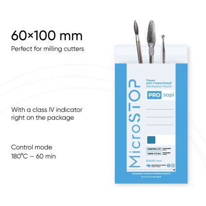 Microstop Sterilizačné kraftové sáčky Prozori 60x100mm