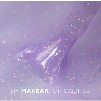 Spevňujúca báza s kúskami holografickej fólie. MAKEAR Sparkling Rubber Base Perseus SRB05