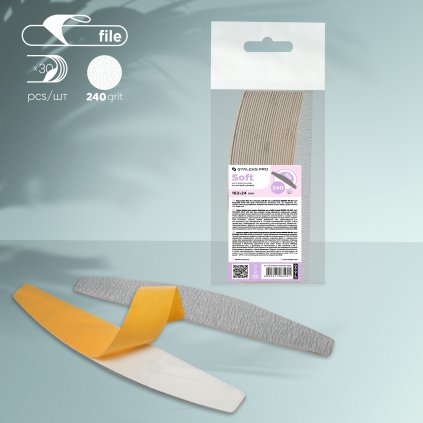 Jednorázové pilníky Soft Base Staleks Pro Smart 40, zrnitost 240 (30 ks)