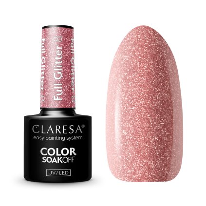 Gél lak Claresa FULL GLITTER 8