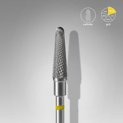 Karbidový brúsny nadstavec STALEKS Frustrum Yellow 4mm:13mm