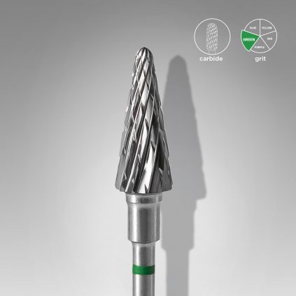 Karbidový brúsny nadstavec STALEKS Cone Green 6mm:14mm