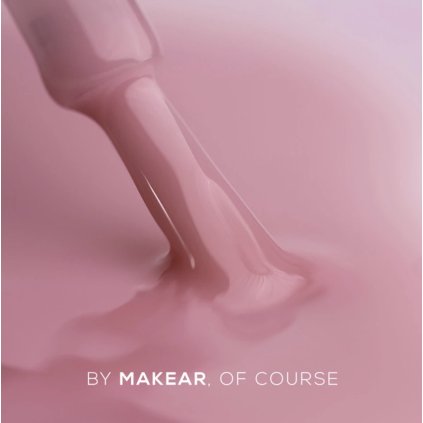 Polopriehľadný mliečny top coat s jemne ružovým odtieňom. Bez výpotku. HEMA-free. MAKEAR Top No Wipe 8ml Milky Rose
