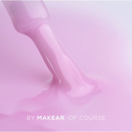 Polopriehľadný mliečny top coat s jemne ružovým odtieňom. Bez výpotku. HEMA-free. MAKEAR Top No Wipe 8ml Milky Pink