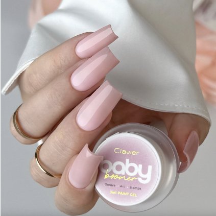Nailsology Clavier Baby Boomer Ombre gél 3v1 3g F05 Seduction Profesionálny gél 3v1 na ombré, baby boomer, nail art a stamping. Krémová konzistencia a vysoká pigmentácia.