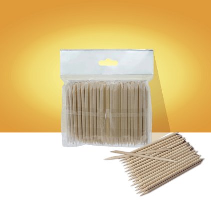 Pomarančové drievko na úpravu nechtovej kožičky.  Pomarančové drievko STALEKS 100ks 75mm