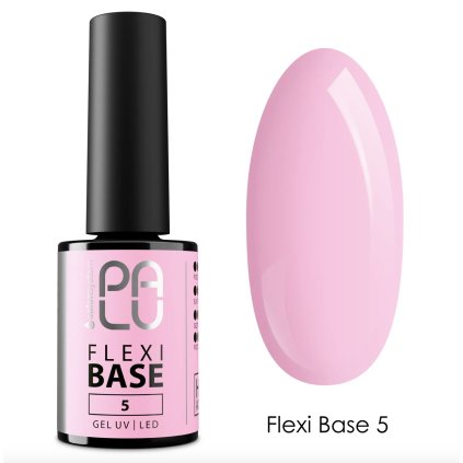 Ružová podkladová báza vhodná na spevnenie, jemné predĺženie a vyrovnanie nerovností nechtovej platničky. PALU FLEXI BASE 5