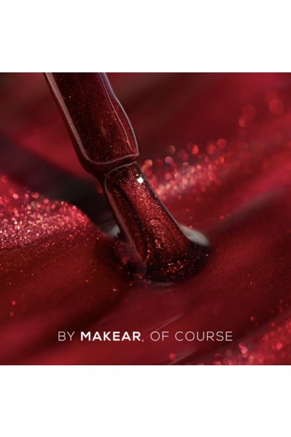 Červený gél lak s magnetickým cat eye efektom. MAKEAR Gél lak Cat Eye C19
