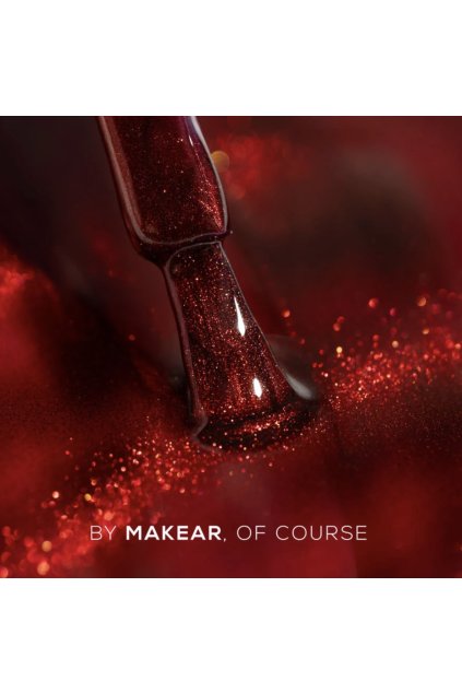 Červený gél lak s magnetickým cat eye efektom. MAKEAR Gél lak Cat Eye C20