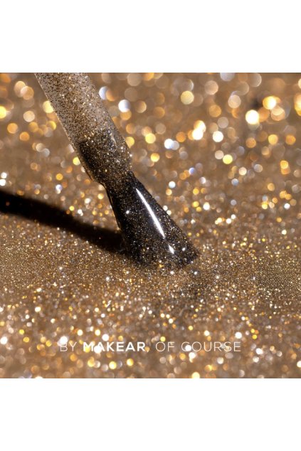 Reflexný gél lak so svetloodrážajúcimi trblietkami. MAKEAR Gél lak Moonlight Flash 899