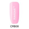 Ružová kaučuková, podkladová báza. Produkt 2v1 (podklad + farba).Vyrovná nerovnosti a je vhodná pre modeláciu ,,bez pílovania". MAKEAR Color Rubber Base Candy Pink CRB08
