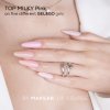 Polopriehľadný mliečny top coat s jemne ružovým odtieňom. Bez výpotku. HEMA-free. MAKEAR Top No Wipe 8ml Milky Pink