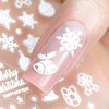 Tenké nálepky na zdobenie nechtov - vianočný motív.