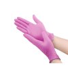 Jednorázové nitrilové rukavice Medisterill. Neobsahujú latex. V balení 100ks. Veľkosť M, ružová farba Medisterill Bezpúdrové nitrilove rukavice 100ks M Magenta