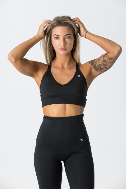 GoldBee Legíny Stahující Celé Břicho Lycra Black (Barva Black, Velikost S)