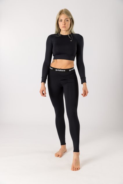 GoldBee Legíny Black Logo BeOne Lycra Black (Barva Black, Velikost L)