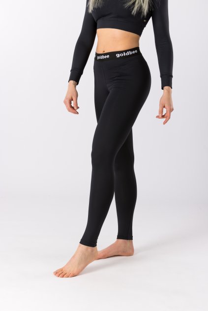 GoldBee Legíny Black Logo BeOne Lycra Black (Barva Black, Velikost L)