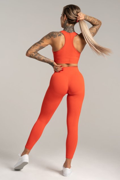 Gym Glamour Legíny Push Up Coral (Barva Coral, Velikost L)