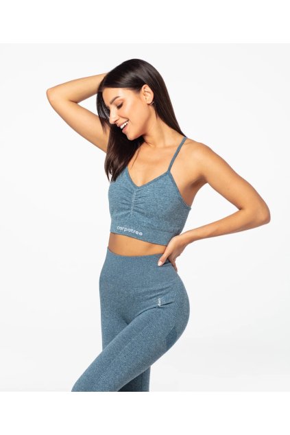 Carpatree Sportovní Podprsenka Seamless Allure™ Blue Melange (Barva Melange, Velikost L)