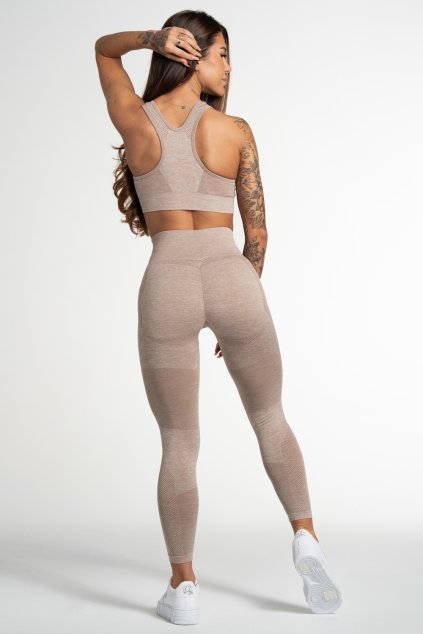 Gym Glamour Legíny Bezešvé Fusion Beige (Barva Beige, Velikost L)