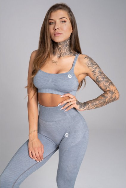 Gym Glamour Podprsenka Seamless Steel Melange (Barva Melange, Velikost XS)