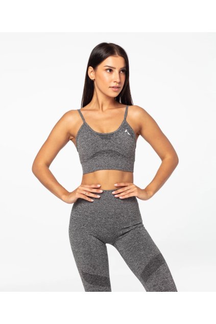 Carpatree Sportovní Podprsenka Seamless Vibe Grey Melange (Barva Grey Melange, Velikost L)