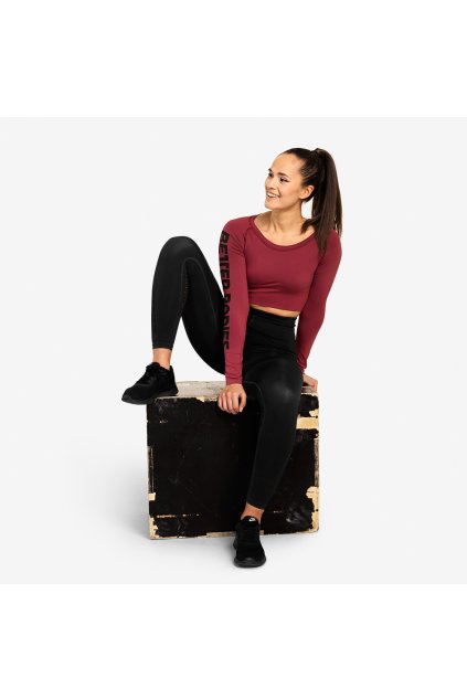 Better Bodies Crop-top Bowery Sangria Red (Barva Red, Velikost L)
