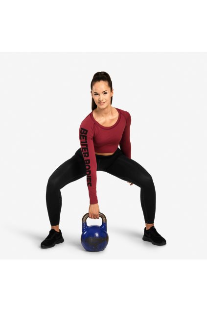 Better Bodies Crop-top Bowery Sangria Red (Barva Red, Velikost L)