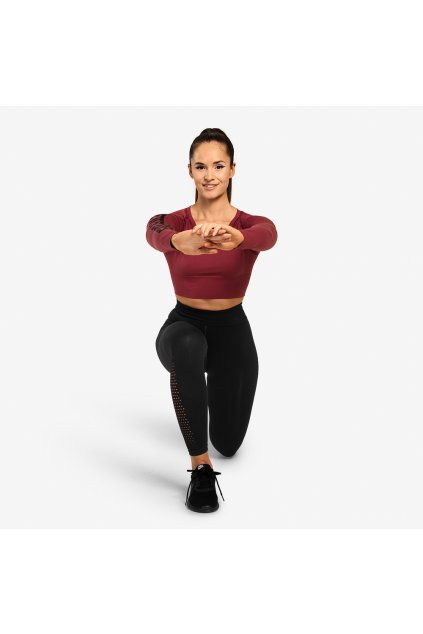 Better Bodies Crop-top Bowery Sangria Red (Barva Red, Velikost L)