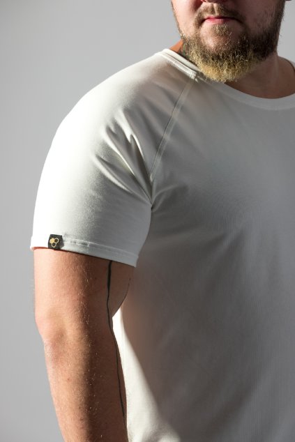 GoldBee Pánské Tričko s Krajkou White (Barva White, Velikost L)