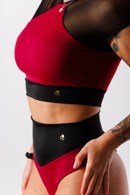 GoldBee Plavky Stahovací Brazilky Sport Bordo (Barva Bordo, Velikost 3XL)