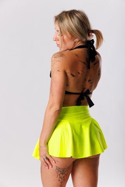 GoldBee Plavky Stahovací Sukně Brazilky Neon Yellow (Barva Neon Yellow, Velikost 3XL)