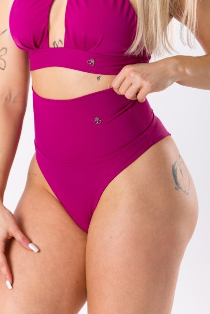 GoldBee Plavky Stahovací Brazilky Fuchsia (Barva Fuchsia, Velikost 4XL)