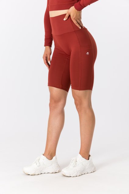 GoldBee Kraťase S Kapsou Brick Red (Barva Brick Red, Velikost L)