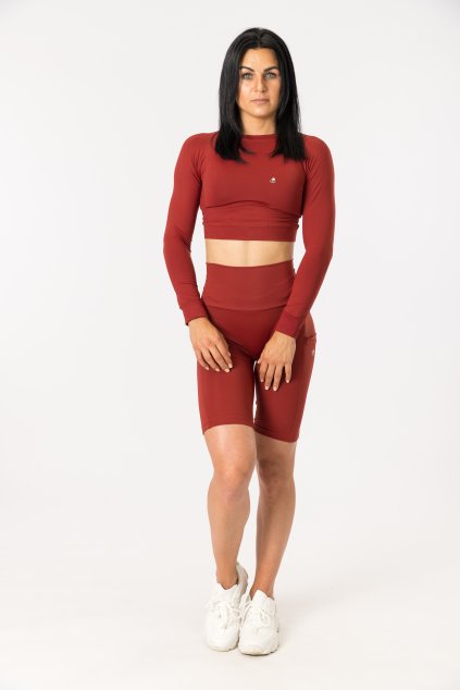 GoldBee Kraťase S Kapsou Brick Red (Barva Brick Red, Velikost L)