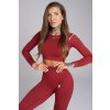 Gym Glamour Crop-Top Bordo (Barva Bordo, Velikost XS)