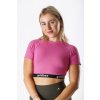 GoldBee Crop-Top S Krátkým Rukávem BeOne Old Pink (Barva Old Pink, Velikost L)