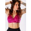 GoldBee Sametové Plavky Vrchní Díl Pro Fšecky Fuchsia (Barva Fuchsia, Velikost 3XL)