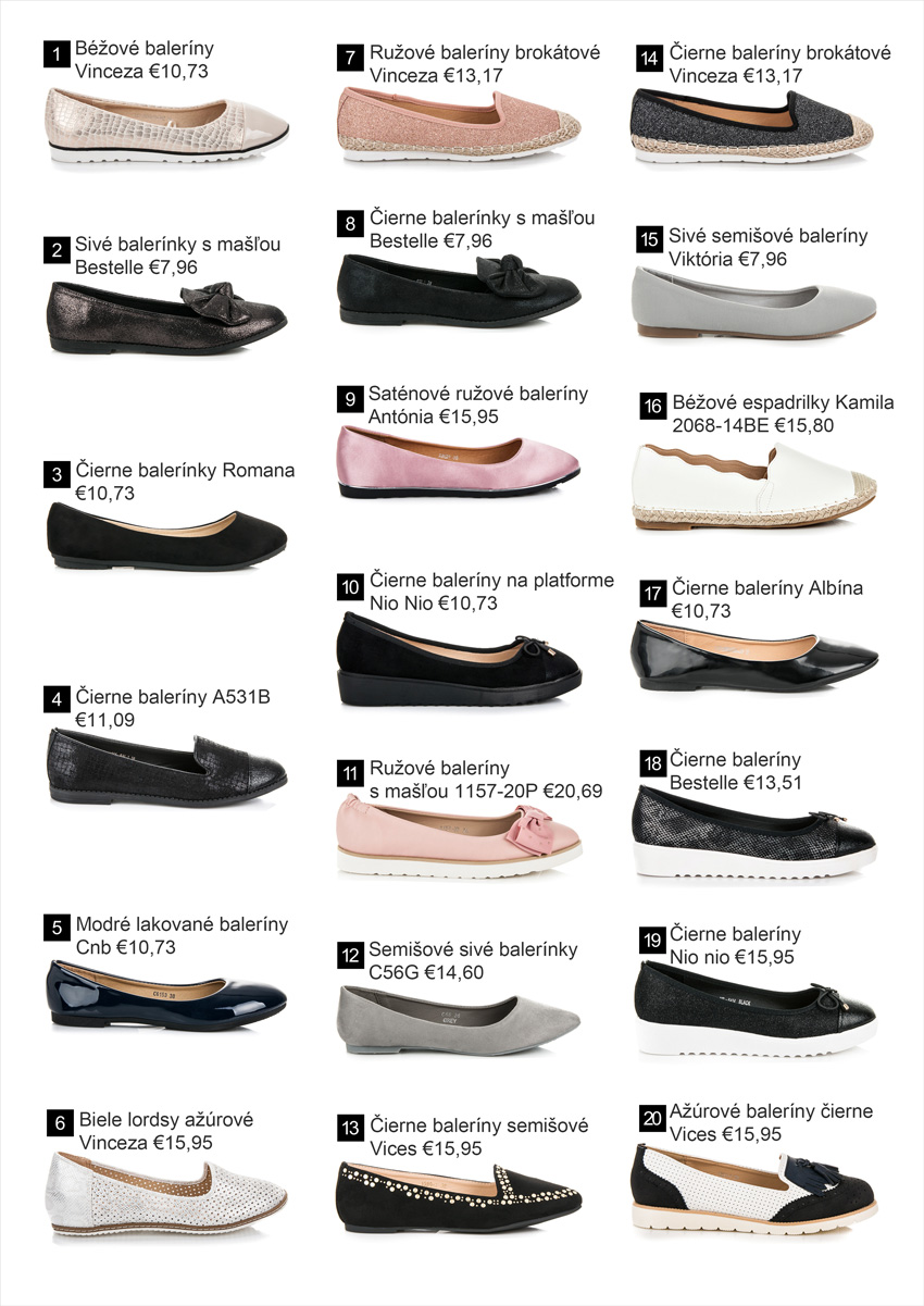 Baleríny - Nová kolekcia obuvi jar leto 2018